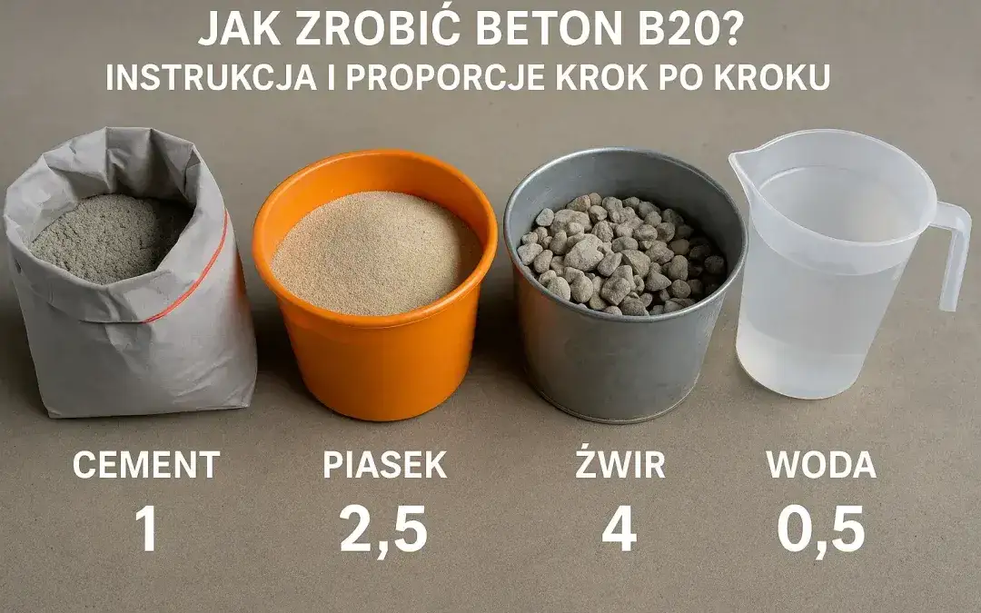 Zdjęcie Ile cementu potrzebujesz do betonu B20? Sprawdź proporcje i wskazówki